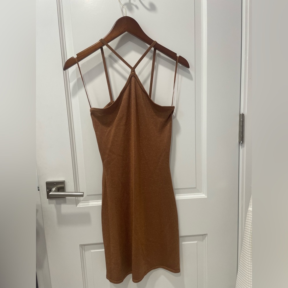 Intermix sparkle halter dress